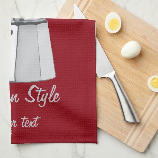 Italiaanse Moka Theedoek (Quarter Fold)