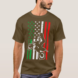 Italiaanse Motorcross Italië Vlag Offroad Dirtbike T-shirt