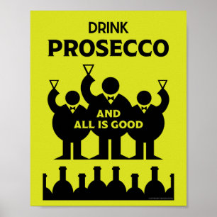 Italiaanse mousserende wijn Prosecco Poster