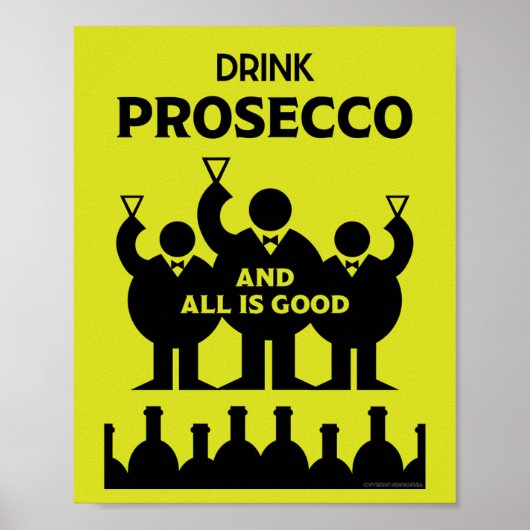 Italiaanse mousserende wijn Prosecco Poster (Voorkant)