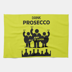 Italiaanse mousserende wijn Prosecco Theedoek