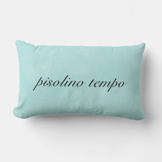 Italiaanse "Nap Time" Aqua Pillow Kussen (Voorkant)