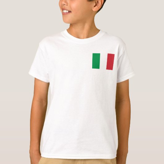 Italiaanse nationale wereldvlag t-shirt (Voorkant)