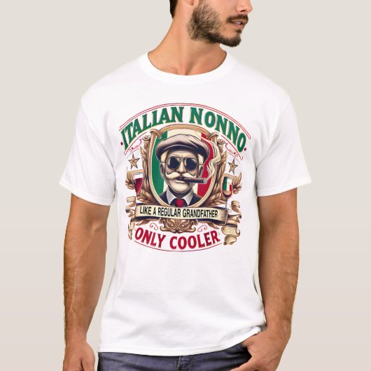 Italiaanse non als een gewone grootvader t-shirt (Voorkant)
