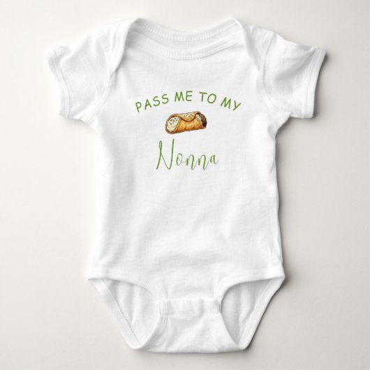 Italiaanse Nonna Baby T-shirt (Voorkant)