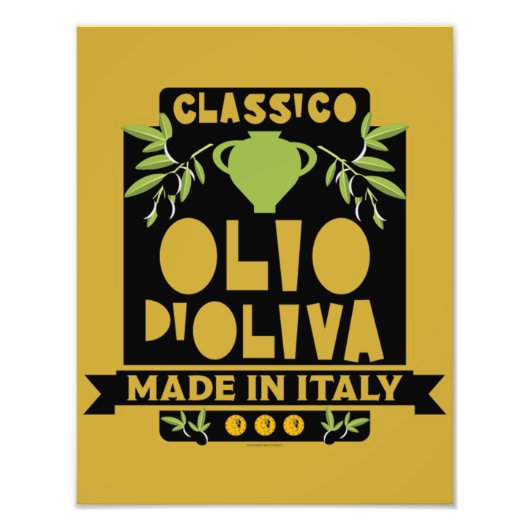 Italiaanse olijfolie koken foto afdruk (Voorkant)