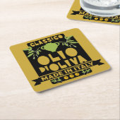 Italiaanse olijfolie koken kartonnen onderzetters (Schuin)