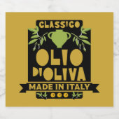 Italiaanse olijfolie koken likeurfles etiket (Enkel label)