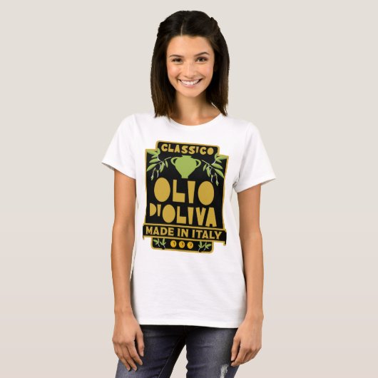 Italiaanse olijfolie koken t-shirt (Voorkant volledig)
