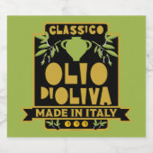 Italiaanse Olijfolie Wall Art Likeurfles Etiket (Enkel label)