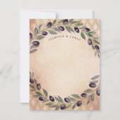 Italiaanse olijftakken Dank u kaart (Voorkant)