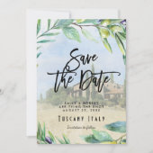 Italiaanse olijven Toscaanse bruiloft redden de da Bedankkaart (Voorkant)