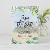 Italiaanse olijven Toscaanse bruiloft redden de da Bedankkaart (Staand voorkant)