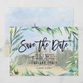 Italiaanse olijven Toscane bruiloft met de prentbr Bedankkaart (Voorkant / Achterkant)