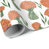 Italiaanse Oranje Waterverf Ranunculus Cadeaupapier (Rol Hoek)