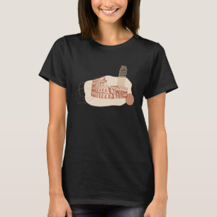 Italiaanse oriëntatiepunten Colosseum & Scheve Tor T-shirt