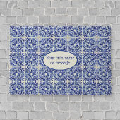 Italiaanse Oude Stijl Getiteld blauw en wit - eige Deurmat