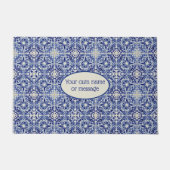 Italiaanse Oude Stijl Getiteld blauw en wit - eige Deurmat (Voorkant)