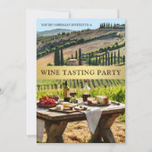 Italiaanse Outdoor Wijn Proeverij Party Kaart (Voorkant)