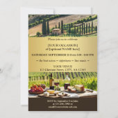 Italiaanse Outdoor Wijn Proeverij Party Kaart (Achterkant)