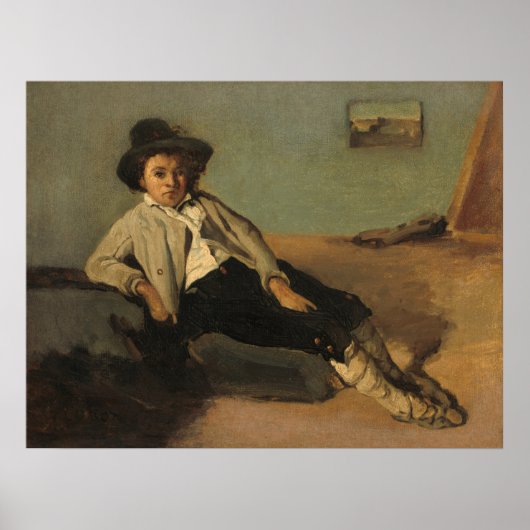 Italiaanse paasjongen, Jean-Baptiste-Corot Fine Ar Poster (Voorkant)