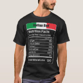 Italiaanse pap Nutrition Facts Vaderdag Gift Dadd T-shirt (Voorkant)