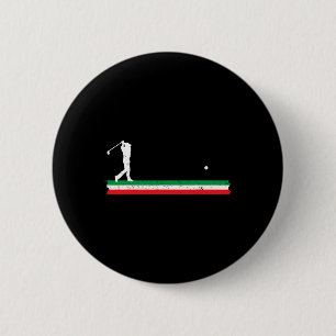 Italiaanse papa golfende vader Italiaanse vlag gol Ronde Button 5,7 Cm