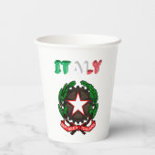 Italiaanse papierbekertjes met vlag papieren bekers (Achterkant)