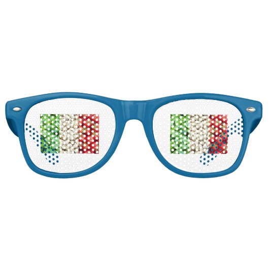 Italiaanse partij Shades Retro Zonnebril (Voorkant)