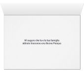 ITALIAANSE Pasen Joyeuses Paques Pink Tulip Garden (Binenzijde Horizontaal (Onderkant))