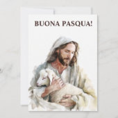 Italiaanse Pasen Katholiek Buona Pasqua Jezus Feestdagenkaart (Voorkant)