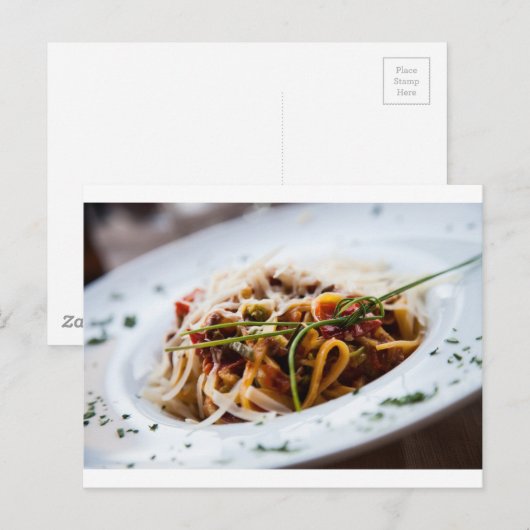 Italiaanse pasta briefkaart (Voorkant / Achterkant)