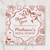 Italiaanse Pasta Dat is Liefde Bruidsdouche Bedankjes Labels (Voorkant)