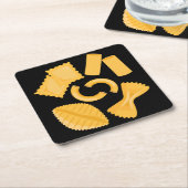 Italiaanse pasta kartonnen onderzetters (Schuin)