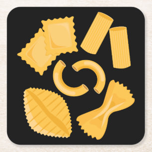 Italiaanse pasta kartonnen onderzetters