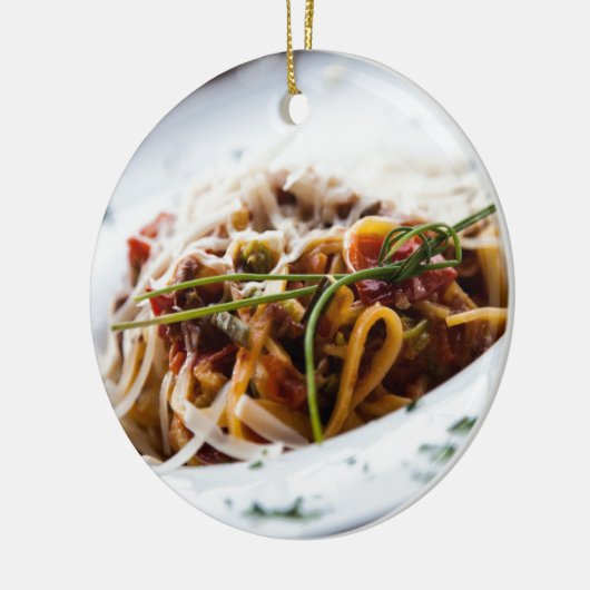 Italiaanse pasta keramisch ornament (Links)