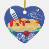 Italiaanse pasta-kerstversiering voor voedseldoele keramisch ornament (Voorkant)