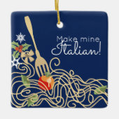 Italiaanse pasta-kerstversiering voor voedseldoele keramisch ornament (Voorkant)