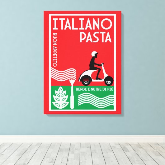 Italiaanse pasta kunst canvas afdruk (Insitu (Houten vloer))