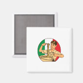 Italiaanse pasta magneet (Voorkant / Achterkant)