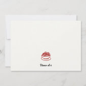 Italiaanse Pasta Party Verjaardag Kleurrijk Kaart (Achterkant)