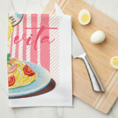 Italiaanse Pasta Spaghettis Theedoek (Quarter Fold)