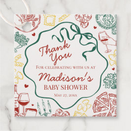Italiaanse Pasta Speciale Bezorging Baby Shower Bedankjes Labels