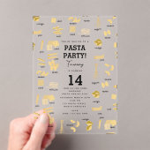 Italiaanse Pasta Vormen & Namen Pasta Making Verja Acryl Uitnodigingen (Insitu (Draagbaar))