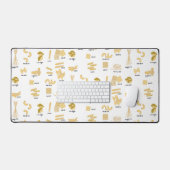 Italiaanse pasta vormen & namen patroon bureaumat (Keyboard & Muis)