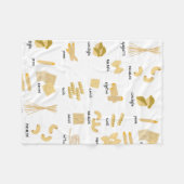 Italiaanse pasta vormen & namen patroon fleece deken (Voorkant (Horizontaal))