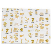 Italiaanse pasta vormen & namen patroon groot cadeauzakje (Achterkant)