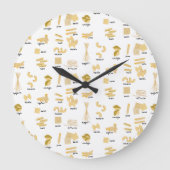 Italiaanse pasta vormen & namen patroon grote klok (Voorkant)