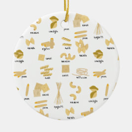 Italiaanse pasta vormen & namen patroon keramisch ornament