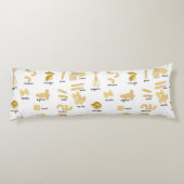 Italiaanse pasta vormen & namen patroon lichaamskussen (Achterkant)